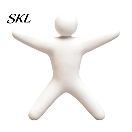 Minimalist Man Decoration 1/8Pcs 3D Printed Game Character Figure, Sitting Standing Lying Figurine, DIY Figurine Abstract White Statue, Collectible