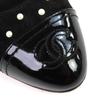 Great CHANEL pumps COCO Mark Faux Pearl Patent Leather Suede black 36 G33423 Used