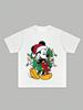 Disney Mickey Mouse Men's Casual Cartoon Print Short Sleeve T-Shirt Cotton Tee Couple Outfit Clothing White T-Shirt Men Clothing