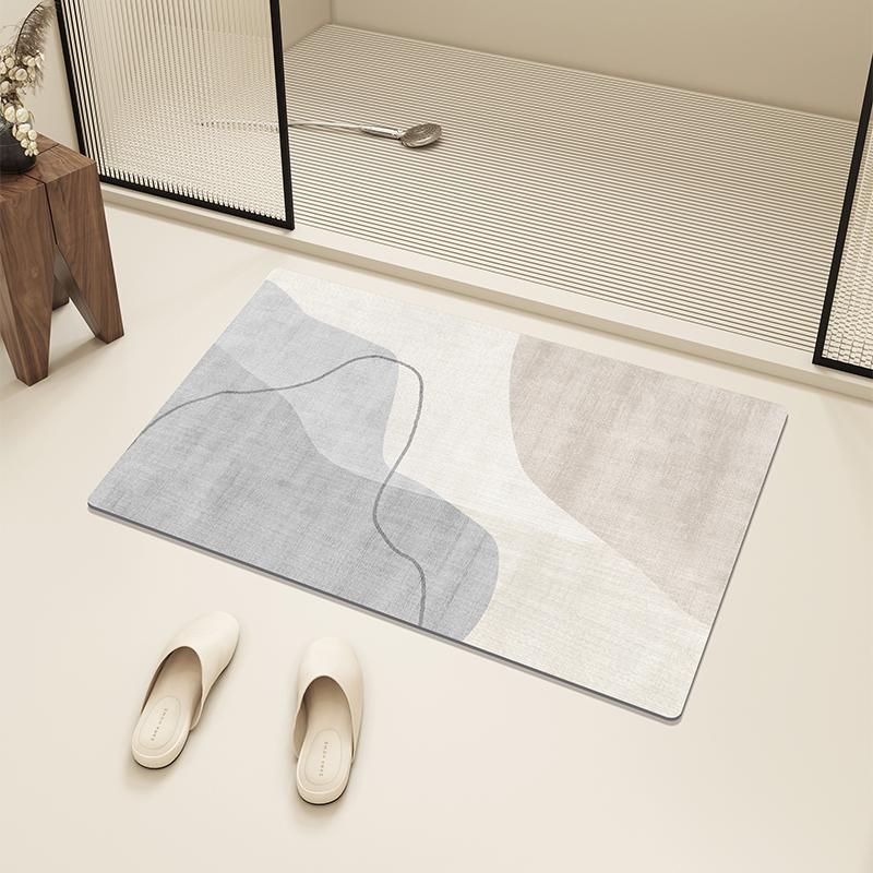 Bath Mat Diatom Mud Absorbent Floor Mats Anti-slip Entrance Doormat Bathroom Carpet Toilet Area Rugs