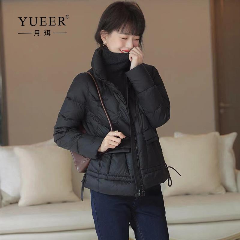 

Winter new, slim fit, fashionable stand-up neck down jacket thickened short jacket M