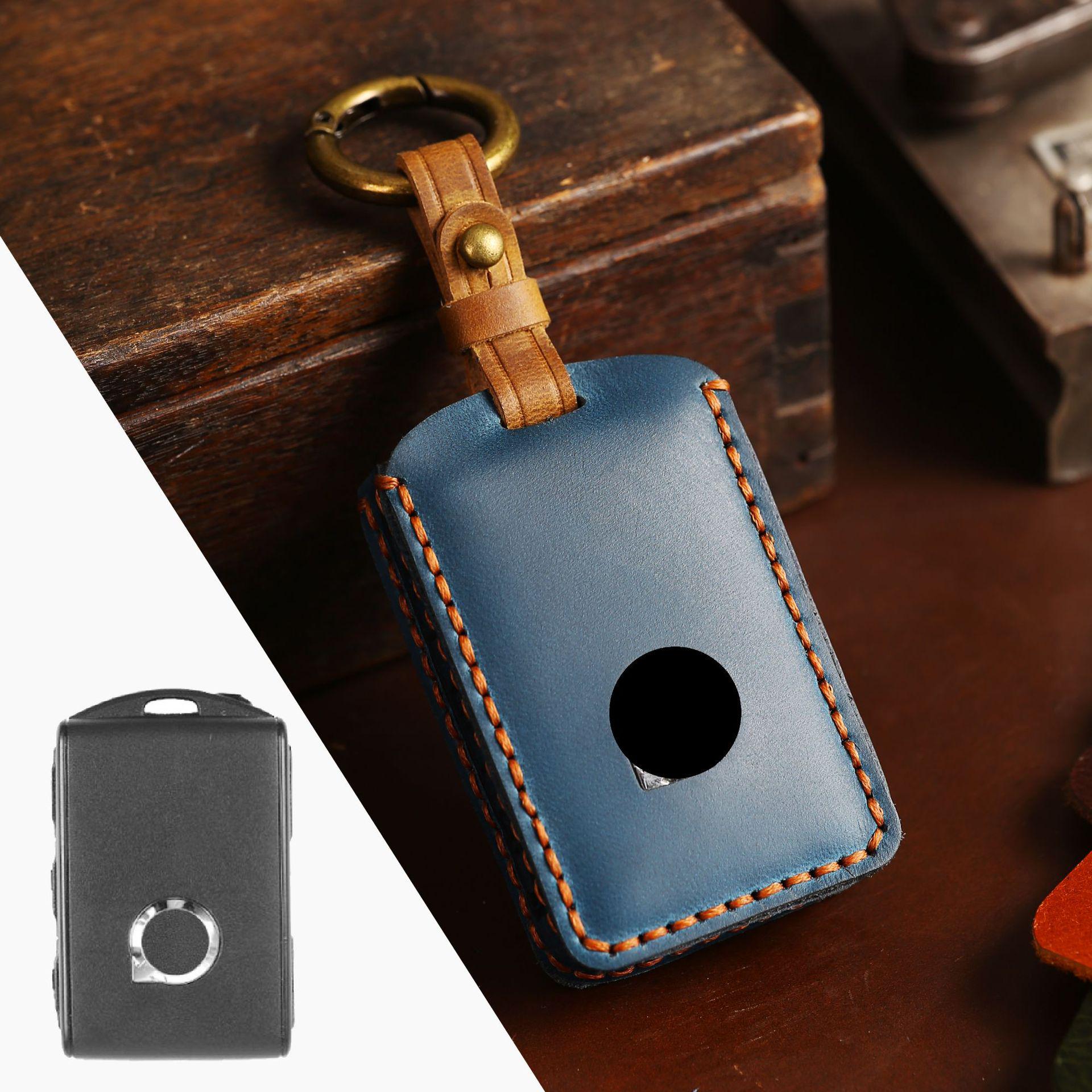 

Кожаный чехол для ключей ручной работы для Volvo XC60, XC90, S60