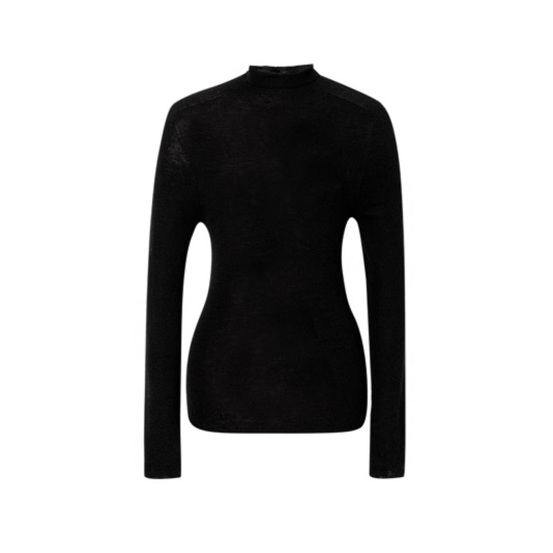 

mm Maimaijia 2025 Fall the New Cashmere Sweater Worsted Cashmere Products Half Turtleneck Bottoming Shirt Black Brown Female Black L(165)