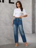 2023 Spring & Autumn Women's Casual Loose Slimming Straight-Leg Culottes Jeans