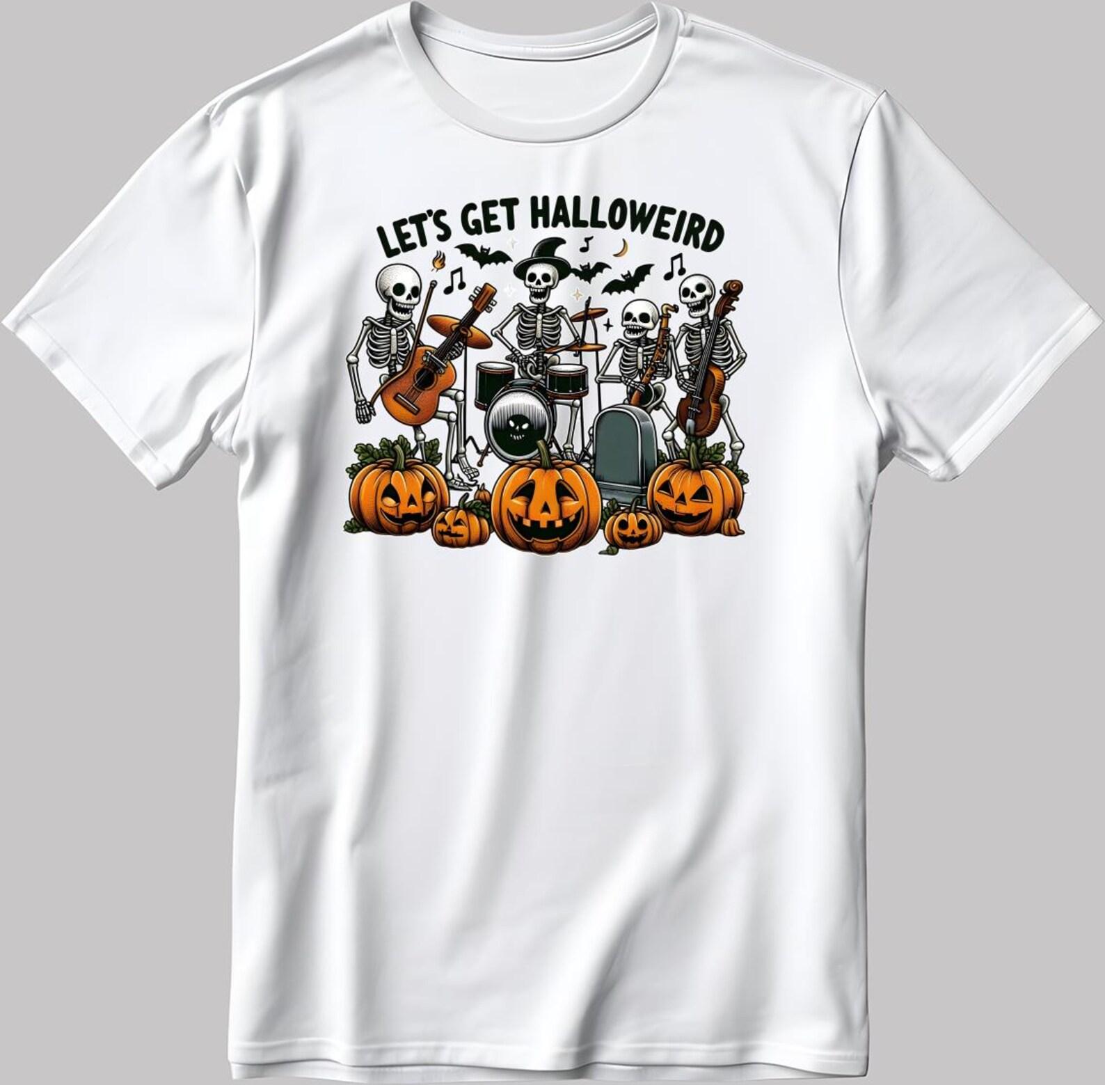 Lets Get Halloweird Short Sleeve White-Black Men s / Women s T-Shirt V070 S