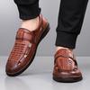 Men's Sandals Shoes  Genuine Leather Anti-slip Breathable Hollow Outdoor Sports Beach Shoes Casual Sandals