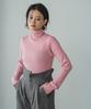 Yumetenbo Long Sleeve Colorful Rib Turtleneck Knit Top for Women In Their 30s, 40s, and 50s. Long Sleeves, Fall, Spring, and Winter.