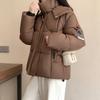 Thickened short cotton-padded clothes for girls, winter stand-up collar zipper cotton-padded jacket, bread jacket, and new hundreds of matching cotton