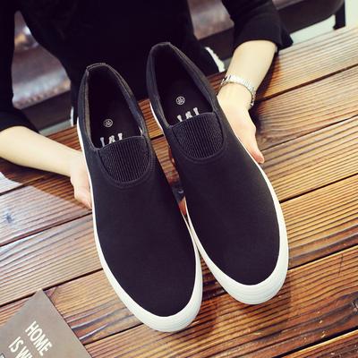 Mode Nieuwe Verdikte Zool Trendy Canvas Schoenen voor Heren Casual Platte Zool Eén Voetpedaal Schoenen Sneakers Zapatos Casuales