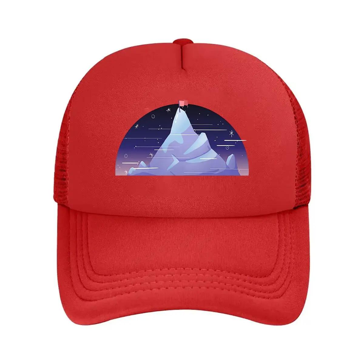 

Сетчатая бейсболка с дизайном в стиле «Ночь в горах, природа» One Size