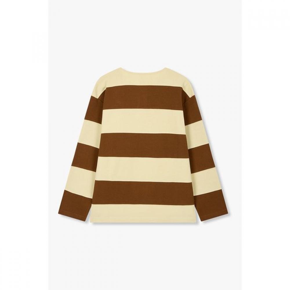 Studio Tomboy Rugby Stripe Henry Neck Sweatshirt 9105322102 