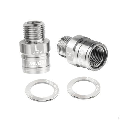 2 Pieces 20mm Bike Pedal Extender Axle Extension Sturdy Parts Cycling Pedals