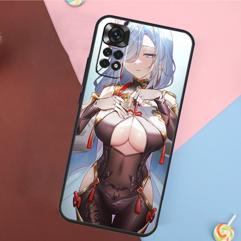 Genshin Anime Shenhe Cover For Xiaomi Redmi Note 14 13 12 9 10 11 Pro 9S 10S 11S 12S Redmi 14C 10C 12C 13C Case