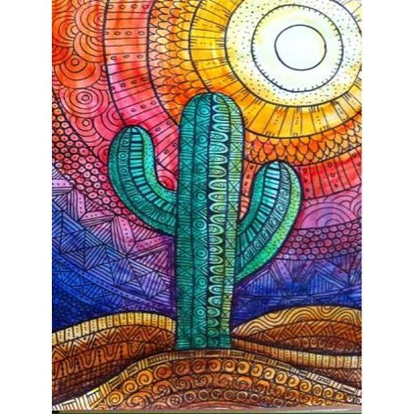 5D Diy Cactus Flower Diamond Painting Plant Diamond Embroidery Flower Cross Stitch Rhinestones Mosaic Kit Handicraft Home Decor