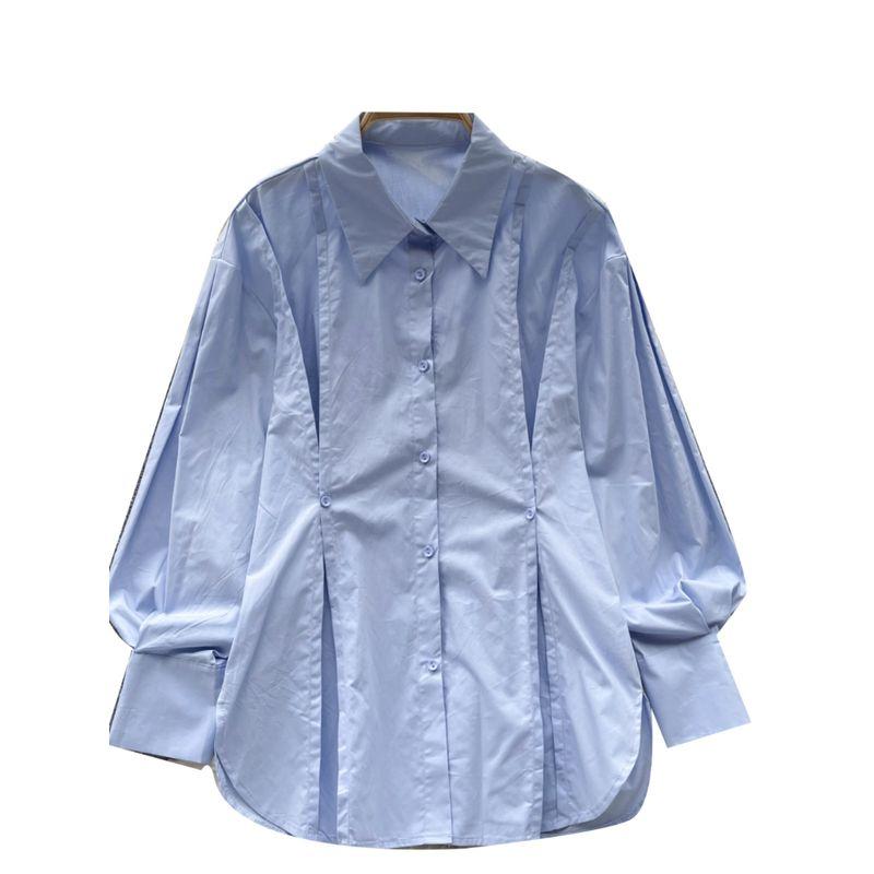Normcore Pure Color Fall Loose Fancy Chic Shirt