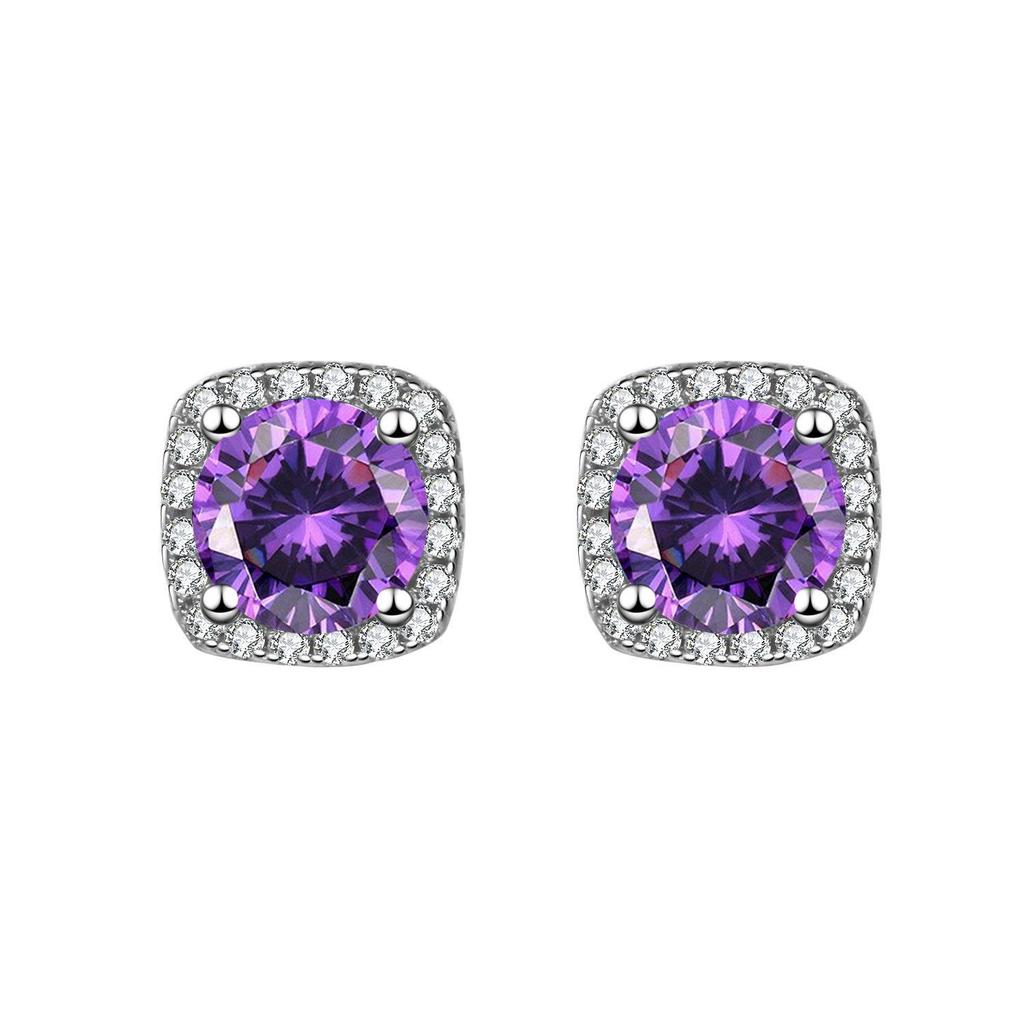 Boucles d'oreilles élégantes en zircon: Carré Diamant Incrusté pour Femme, Mode Coréenne Polyvalente