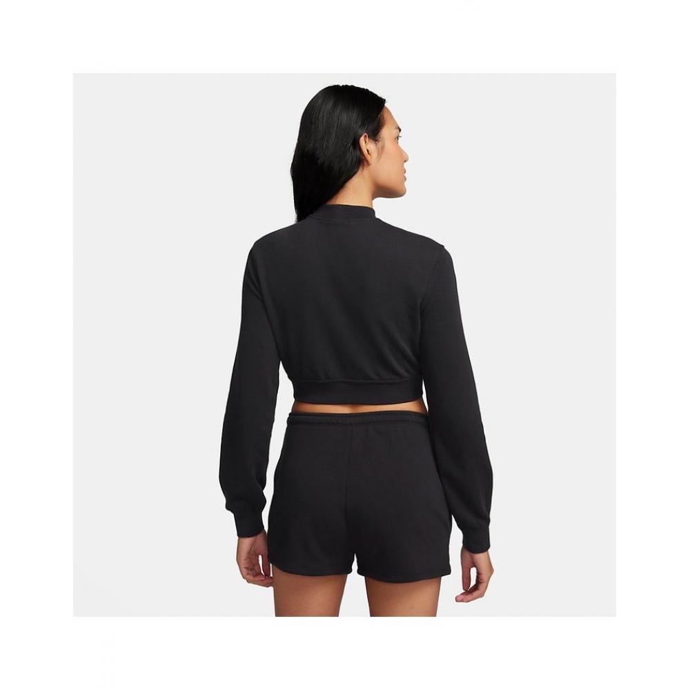 Nike Sportswear Crewneck Crop Track Top Black