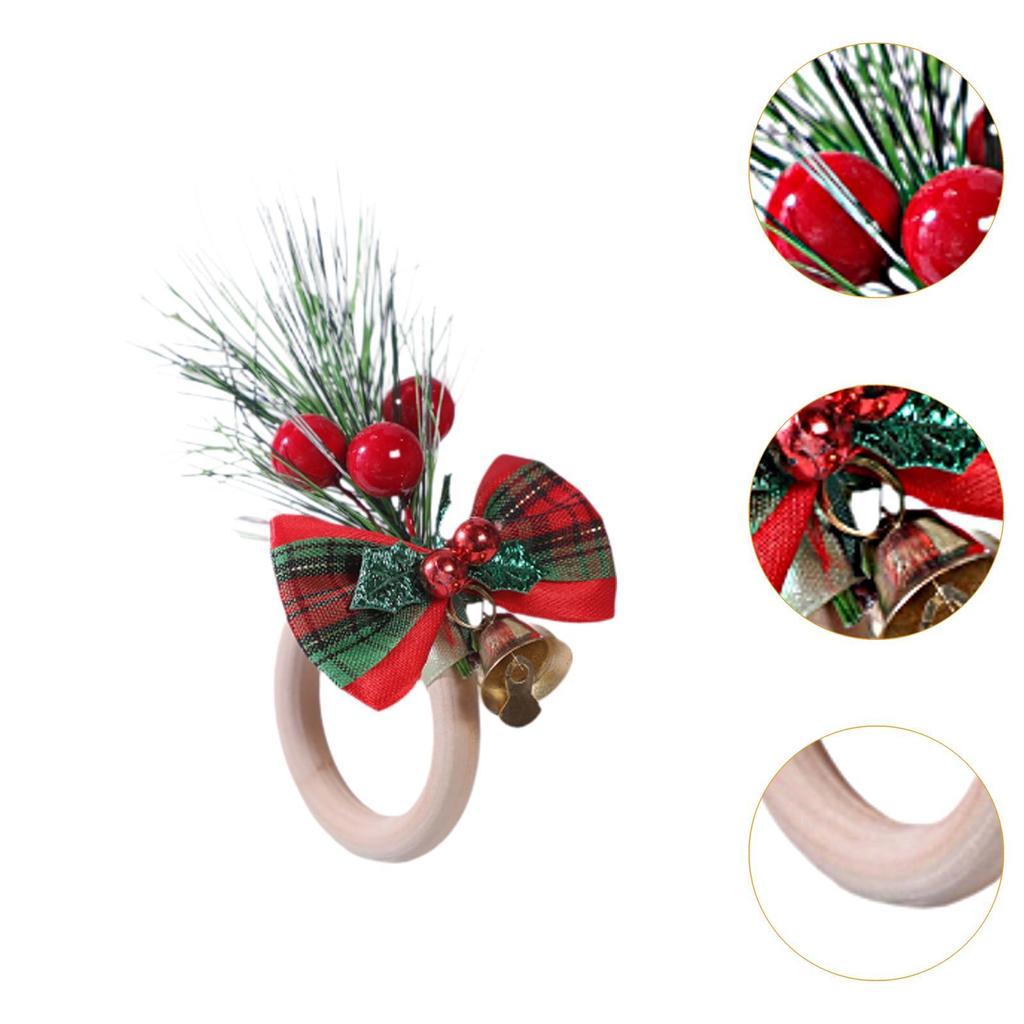 Weihnachtsserviettenring Rustikale Ornamente Handgefertigte Dekorative Serviettenschnalle für Café Festival Geburtstag Erntedankfeiertag