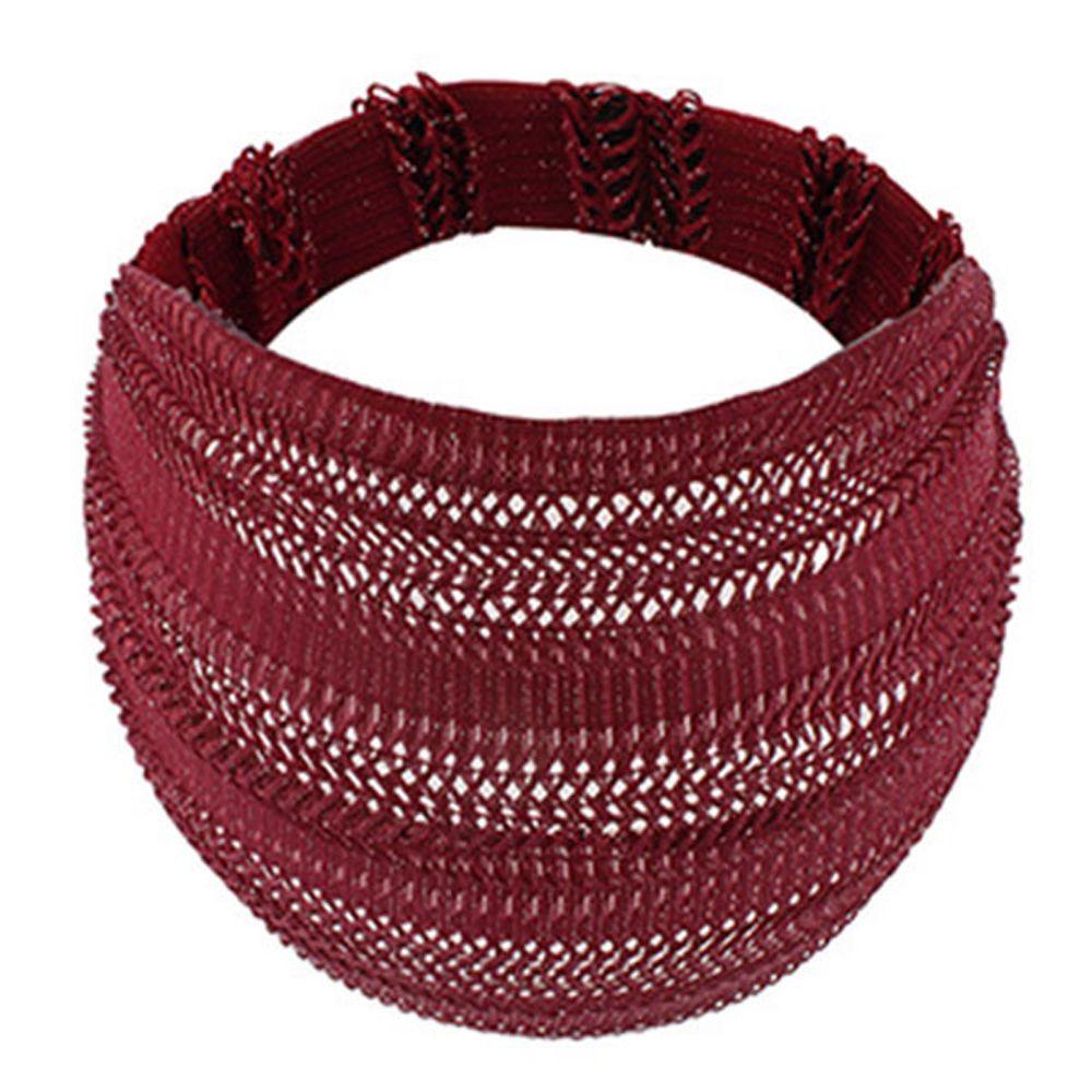 Solid Color Mesh Headwear Headdress Wide Edge Headband Female Hair Hoop Korean Style Hair Band