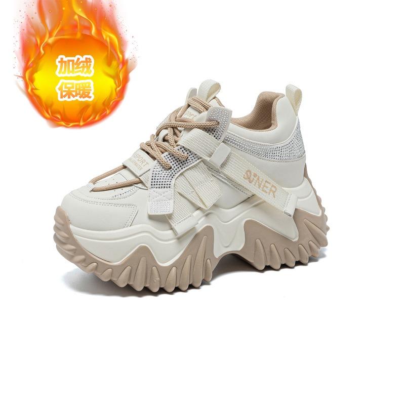 

2 Autumn height increase versatile muffin sports small velvet women s shoes casual new thick-soled warm 40