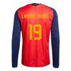 Men's Adidas Spain National Team Soccer Jerseys Men's Bright Red Crew Neck Moderate Straight Fit