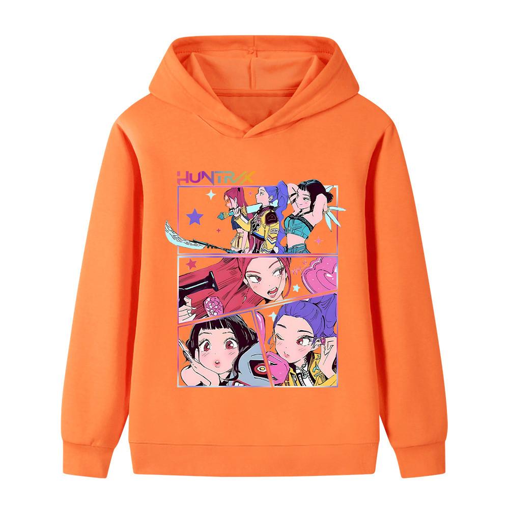 B1218 Kids Boys Girls Kpop Rumi Zoey Mira Print Long Sleeves Hoodie