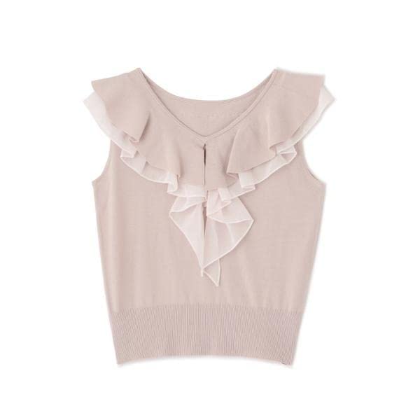 JILL by JILL STUART Ruffled Frill Knit Sweater available from late March to early Pink Women's (Pre-order April)