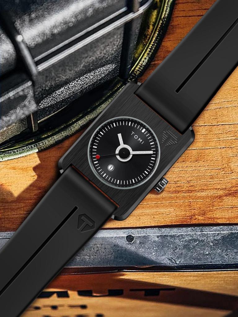 TOMI Square Calendar Watch - Korean Style Student Strap Watch