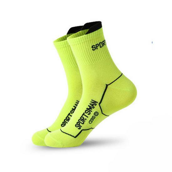 Men's Mid-Calf Sports Sweat-Absorbent Cotton Socks for Running, Cycling, Fitness, and Basketball