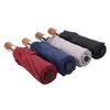 New 10k vinyl automatic folding business umbrella metal wooden handle three-fold parasol, vinyl sunshade and sun protection