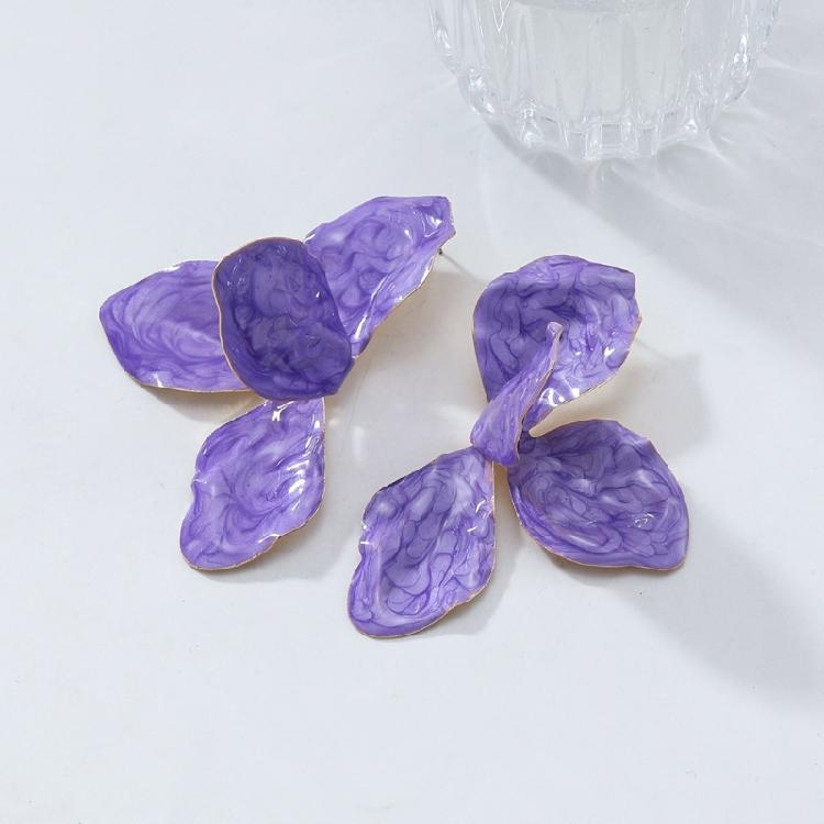 Elegant Flower Studs Earrings Fashion Ear Pendant Flower Ear Jewelry Waterproof Ear Studs Alloy Texture for Daily Party
