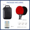High Quality 2 Ping Pong Paddles 3 Balls 1 Net Table Tennis Set Hard Bag for Sale