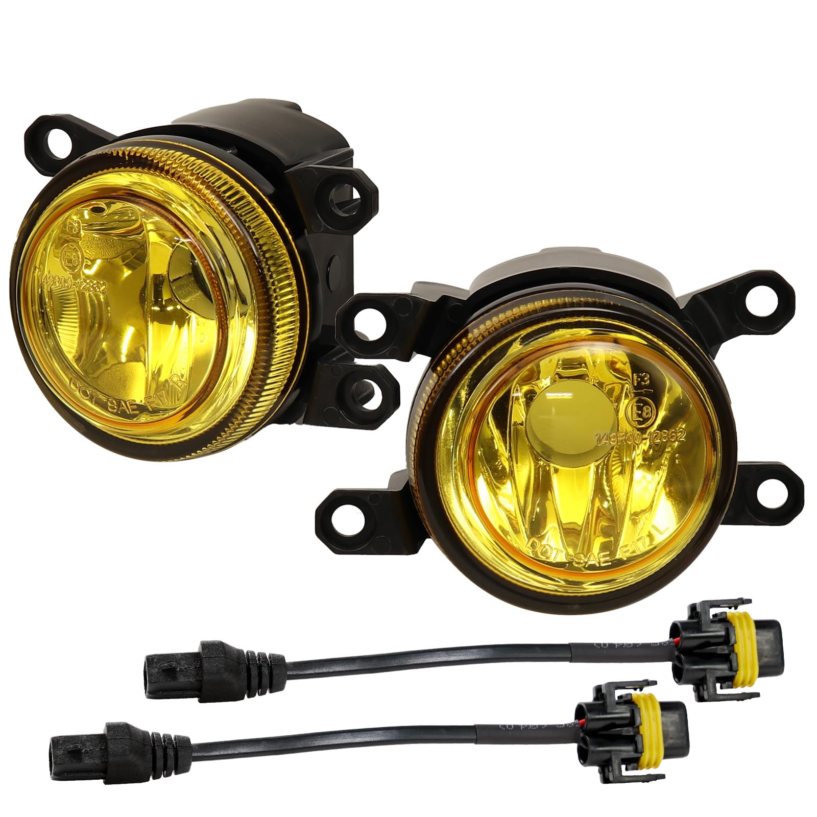 

Pikakyu Блок противотуманной фары со стеклянной линзой для Toyota H11, для автомобилей в микро-стиле, для конверсии, соответствует требованиям, с E-маркировкой... (желтый)