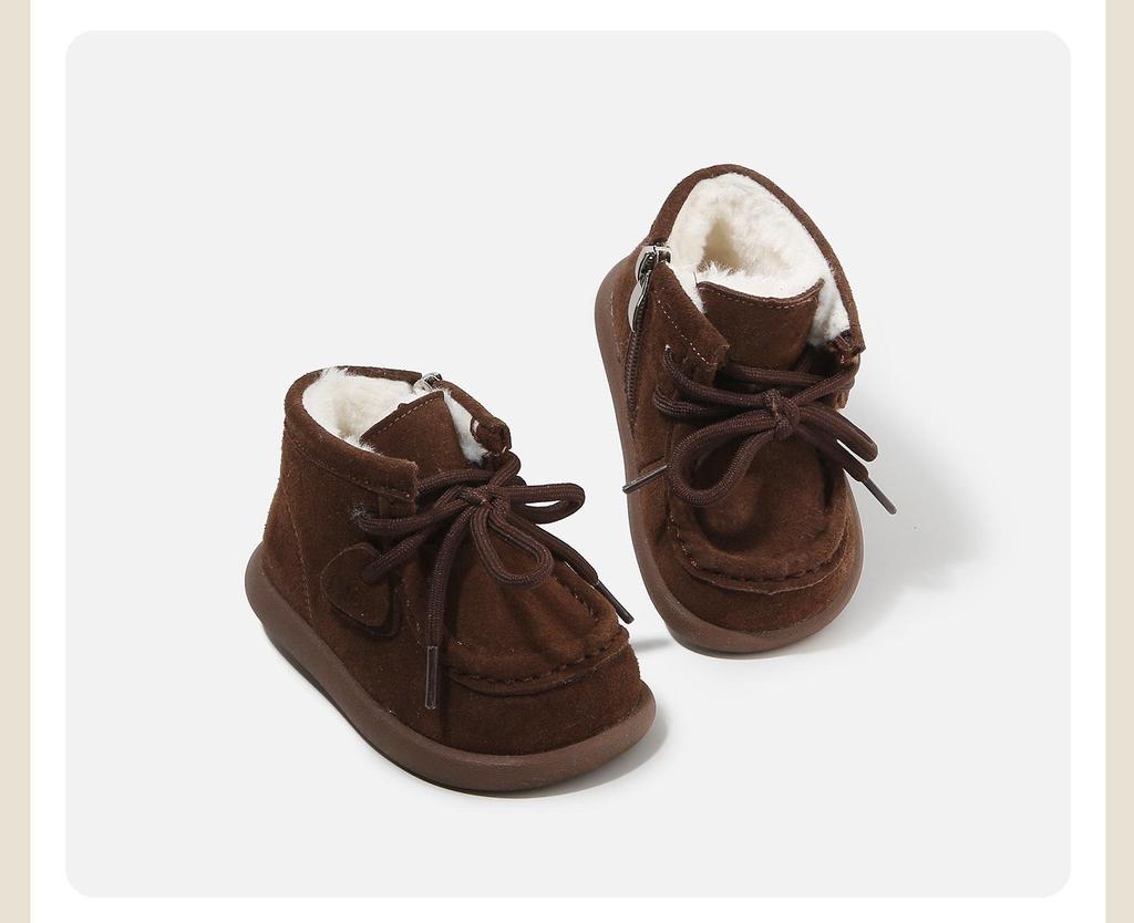 2025 Autumn/Winter Girls' Versatile Korean-Style Princess Cotton Boots - Soft Sole & Non-Slip.