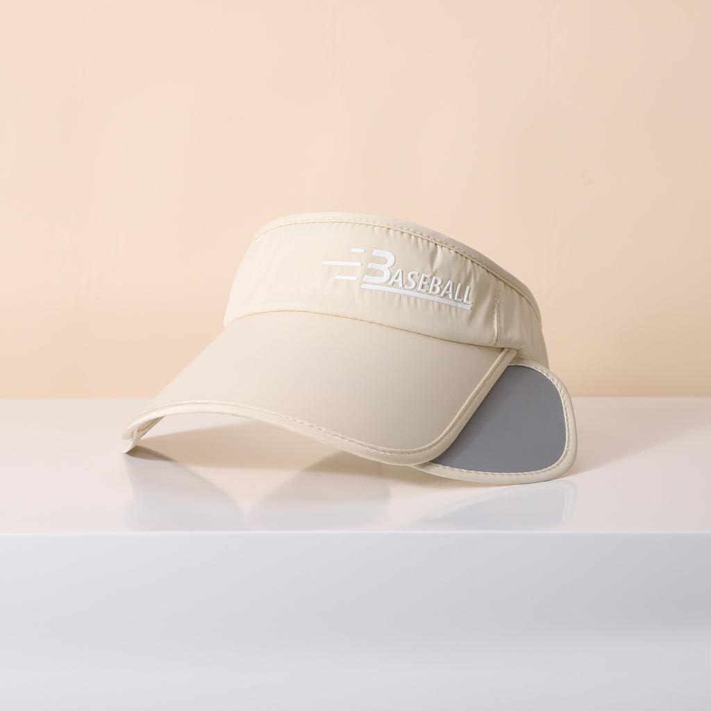 Retractable Pull Plate Offset Printing Letter Sun Hat Men'S And Women'S Quick-Drying Sunshade Running Casual Empty Top Hat