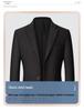 New Men's Wool Blend Business Casual Suit Jacket for Autumn and Spring - Iron-Free, Perfect for Middle-Aged Dads