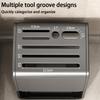Knife Rack Kitchen Stainless Steel Multi-Functional Wall-Mounted No-Drill Knife Holder