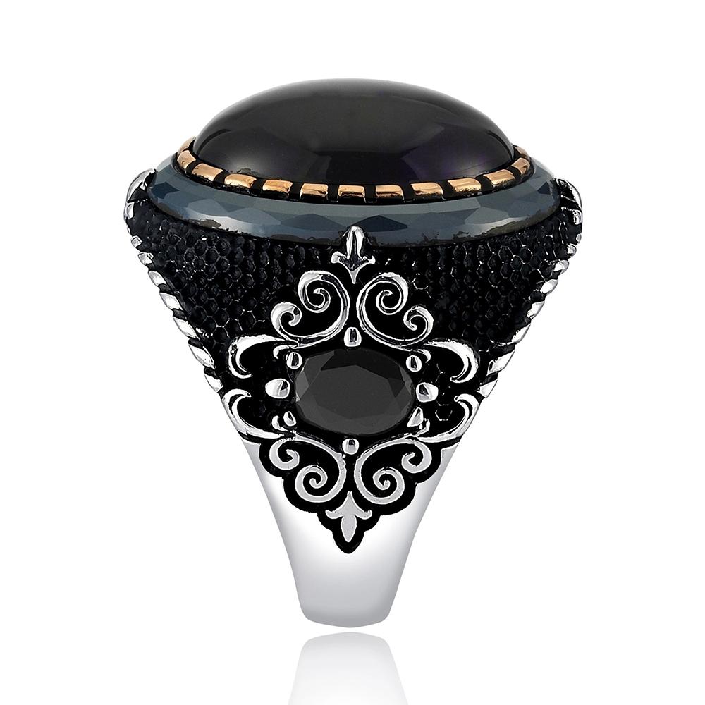 Hot Selling European And American Retro Palace Ring Men's Finger Stainless Steel Ring Accessories