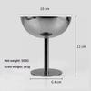 Hot 304 Stainless Steel Dessert Cup Ice Cream Cups Salad Goblet Retro High Base Bowl for Fruit Yogurt Snack Dish Bar Dinnerware