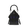 Gothic Castle Shoulder Bag 3D House Shape Messenger Bag Creative Design Halloween Essential Handbag Fashion Print Unique Women