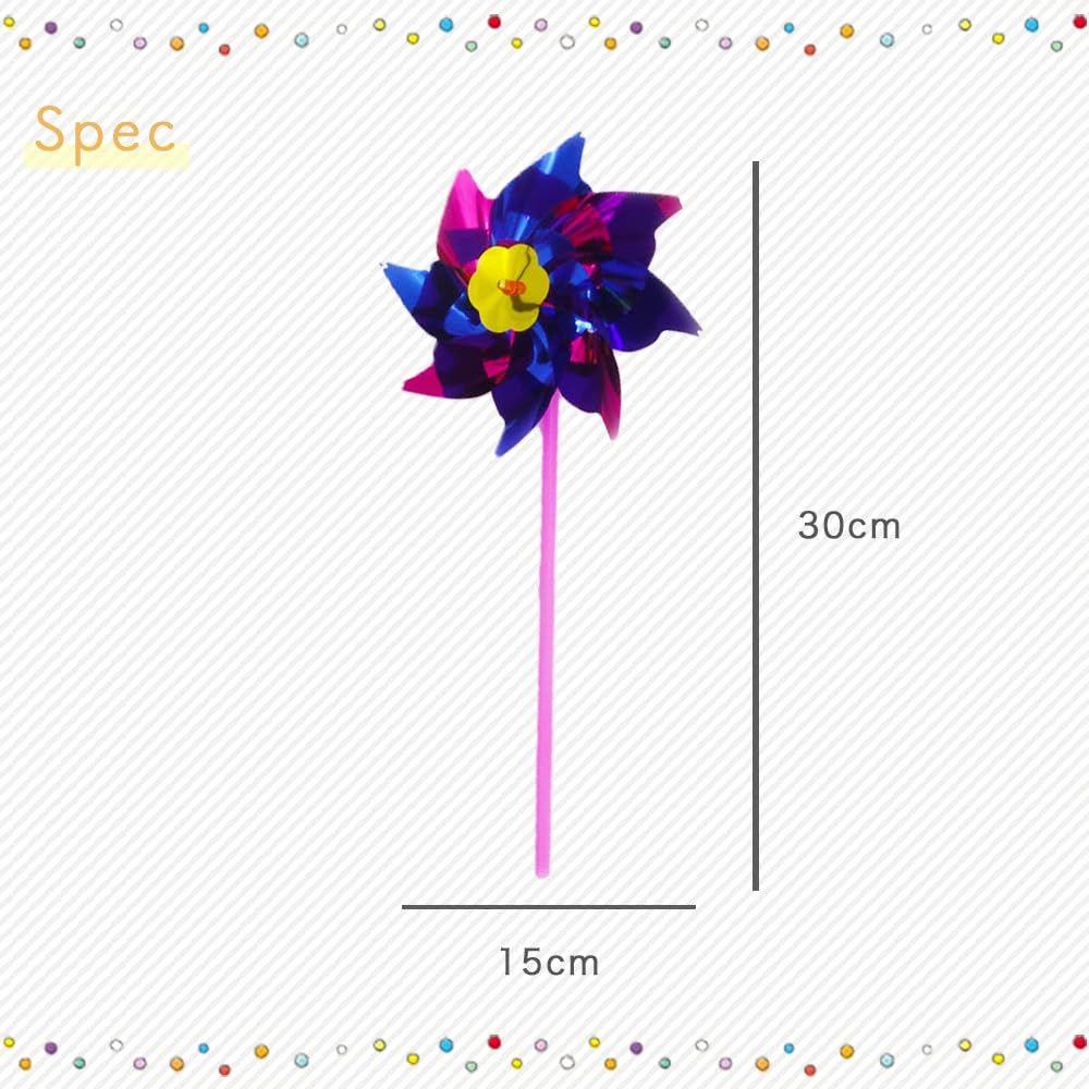 AZNABLE Windmill Festival Supplies Toys Pinwheel Gardening Outdoor Japanese Style Baby Children Shichigosan 100 Piece Set