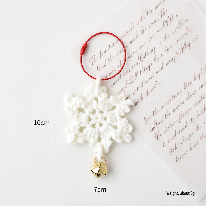 NUCHI Wool Knitted Snowflake Tree Pendant - Christmas Decoration
