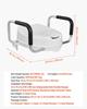 Raised Toilet Seat with Arms, 136.1 kg Load Capacity, 101.6 mm Lift Height, Widened Commode Elevated Toilet Seat Riser with Padded Handles for