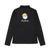MALBON GOLF Collared Long Sleeve T-Shirt Black (Woman)
