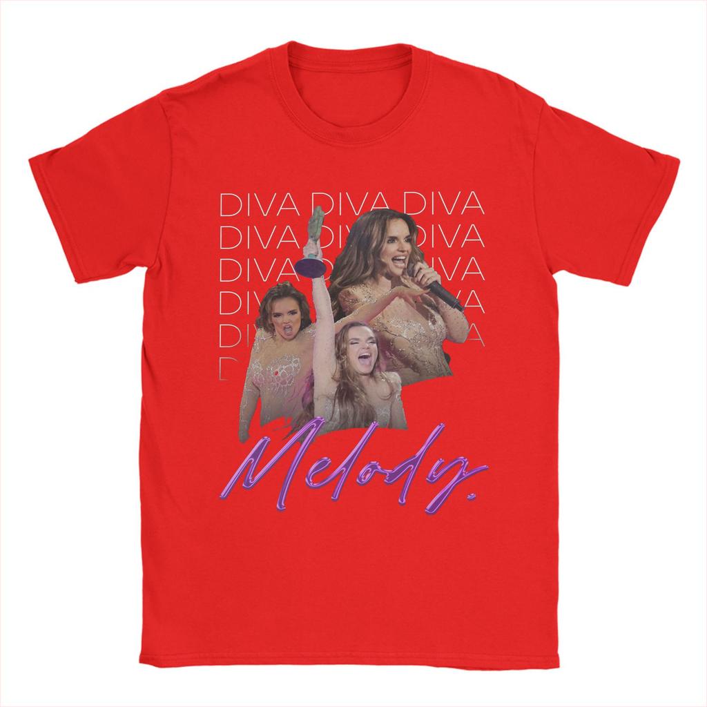 Melody Esa Diva Eurovisions 2025 Spain Apparel Unisex T Shirt 100% Cotton Tee Print Song Contest T-shirt Clothes