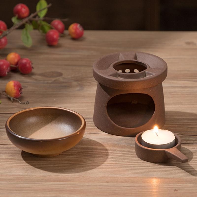 Essential Oil Burners Ceramics Wax Melter Aromas Diffuser and Tealight Candle Holder Set for Home Bedroom Decors
