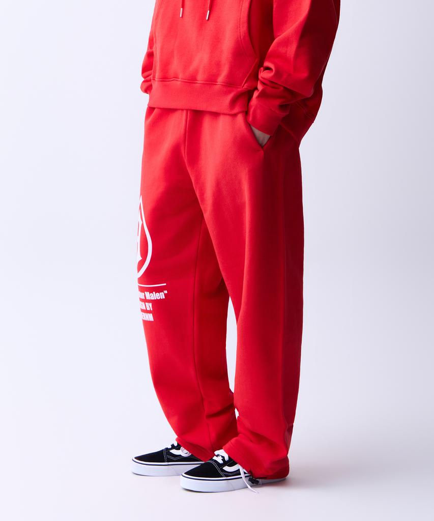 ADERNM Logo Sweatband Pants Red