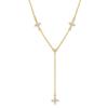 925 Sterling Silver Marquise Zircon Four Leaf Clover Lariat Y Long Tassel Chain Necklace