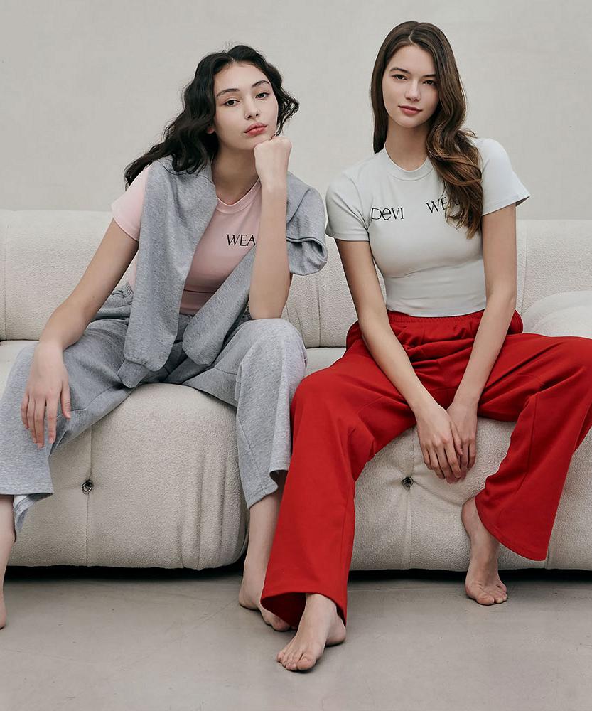 Debiweeo Long Wide Training Pants Devi-B0072-Red