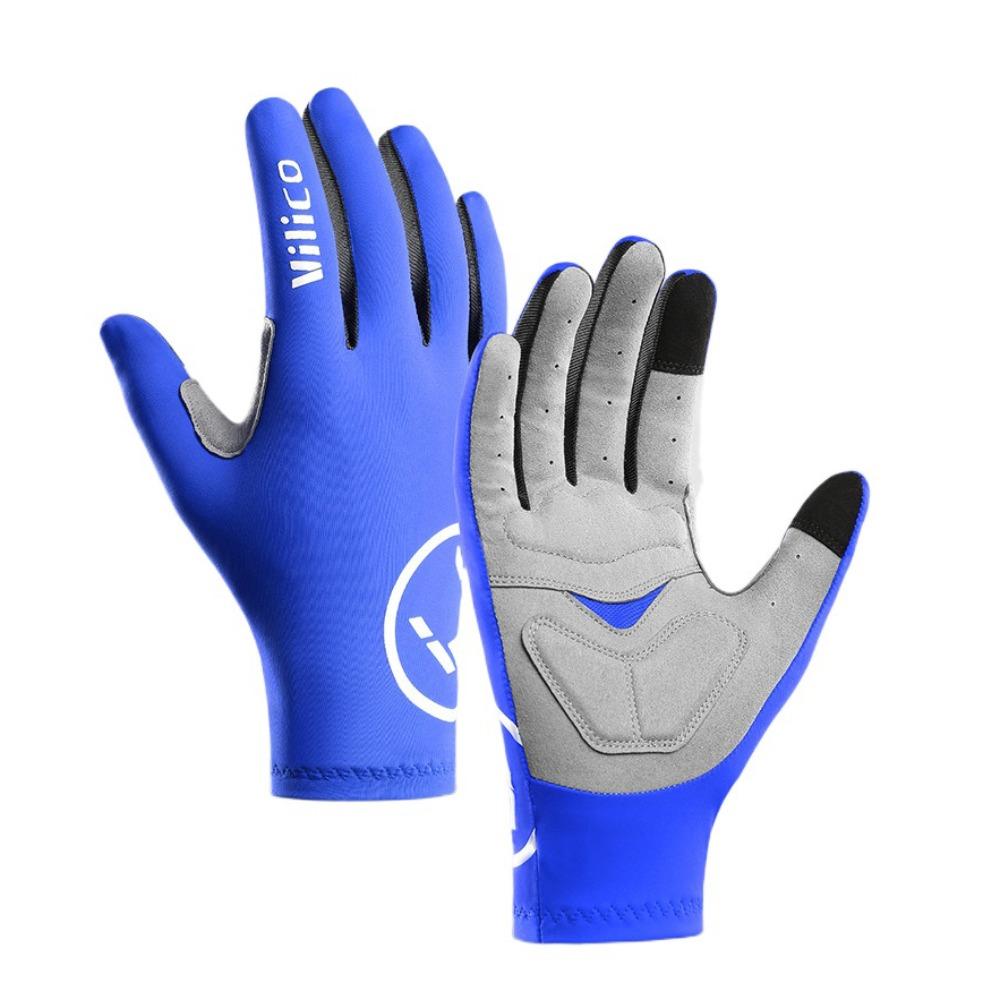 Elastic Full Fingers Bicycle Mittens Shock Absorption Racing Road Bike Glove  Running Sports